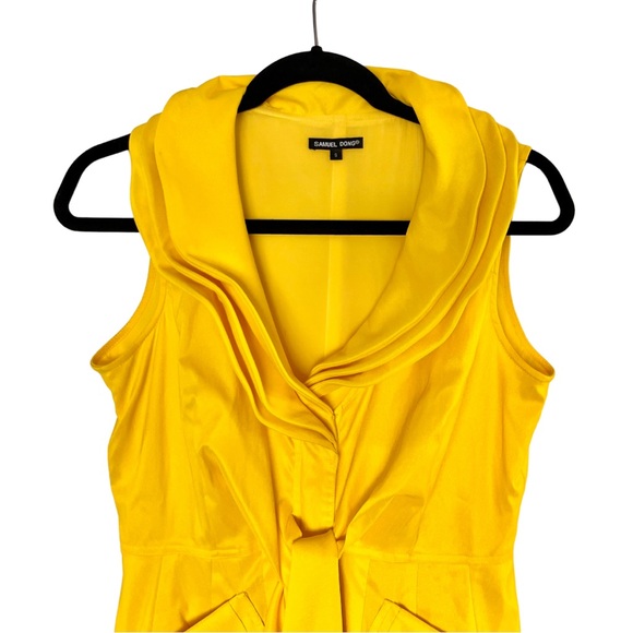 Samuel Dong Triple Wired Collar Sleeveless Bubble Cocktail Dress in Size Small - Picture 2 of 7